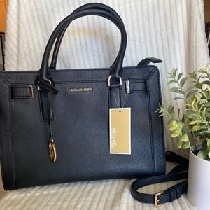 Dillon Saffiano Leather Satchel